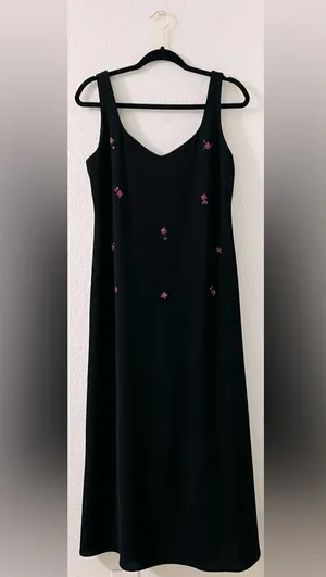 90’s Vintage Evan-Picone Beaded Maxi Dress thumbnail 1