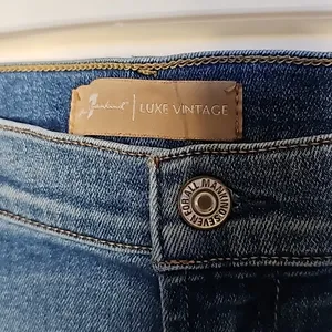 7 for all mankind luxe vintage Roxanne ankle cropped skinny raw hem jeans sz 33 thumbnail 6