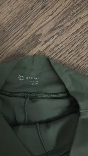 Aerie Pleated Green Skirt thumbnail 2
