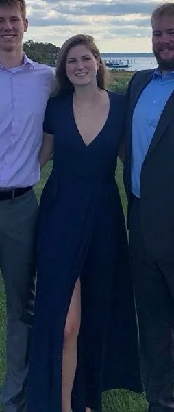 Lulus Navy Blue Maxi Wrap Dress thumbnail 1