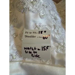 White Tulle Wedding Dress Sequin Pearl Embroidered Bodice Beach Bridal Gown thumbnail 3
