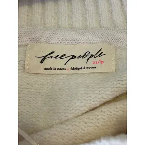 Free‎ People Trading Up Polo Sweater Cream Ivory XS thumbnail 4