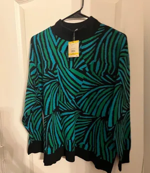 Anne Klein Black and Teal Knitwear thumbnail 1