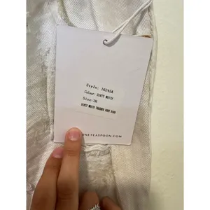 NWT One Teaspoon 26 Dirty White Trashed Freebirds Low Waist Straight Leg Jeans thumbnail 3