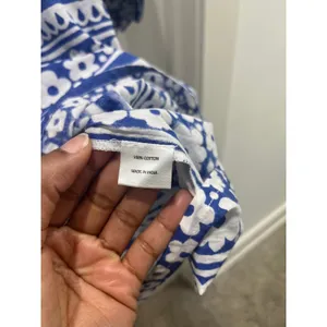 NWT Tuckernuck Tnuck Tunic Petal Paradise Blue & White Mini Dress Sz M thumbnail 5