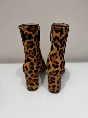 J. Crew Sadie Leopard Booties Size 7 thumbnail 6