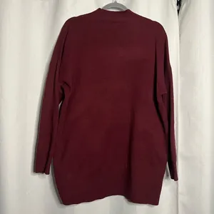 Torrid Burgundy Maroon Silver Sequin Moon Mock Neck Sweater 1X thumbnail 5