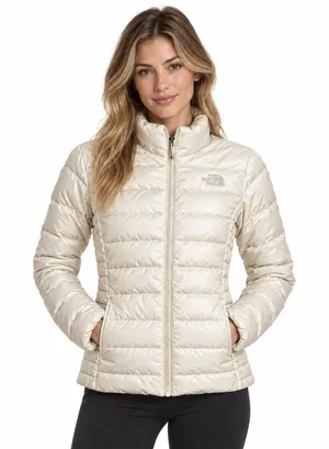 The North Face 550 Down Puffer Jacket XS Cream Off White Aconcagua thumbnail 1