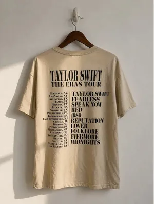 Taylor Swift The Eras Tour Beige Concert T-Shirt Size L Official Merch thumbnail 3