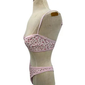Strawberry Milk Mob Ginger‎ Bread Bikini Set Floral Gingham Pink Size Small thumbnail 7