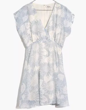 Madewell Crossover Mini Dress in Sunflower Season, Size 12 thumbnail 1
