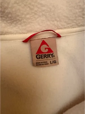 Gerry Fleece White Pullover Size L thumbnail 3