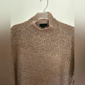 Steve Madden Knit Fringe Poncho Wrap Turtleneck Pockets One Size thumbnail 6
