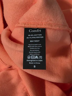 Comfrt Signature Hoodie - Coral - Size S thumbnail 9