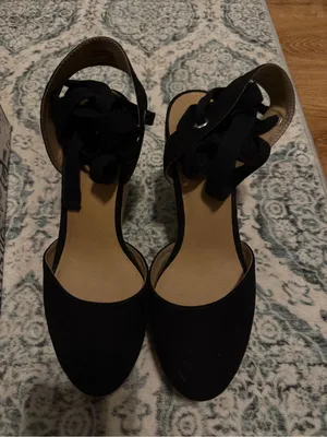 Brash Classic Black Women’s Lace-Up Wedges thumbnail 1