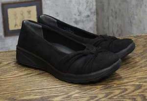 Lifestride Womens Glamour Ballet Flat Skimmers J6150F1 Black 10M thumbnail 1