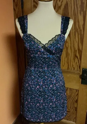 More to come Irene floral lace trimmed mini dress thumbnail 5