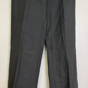 Eileen Fisher Linen Pants Womens 4 Gray Wide Pleated Career Trousers 32" thumbnail 3
