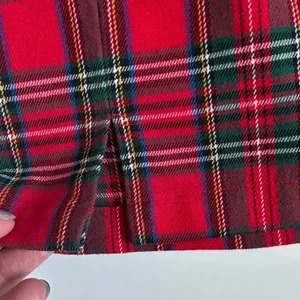 Brandy‎ Melville Red Plaid Cara Mini Skirt Side Slit High Waisted Tartan XS S thumbnail 6