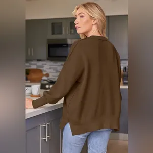 LILLUSORY Brown Oversized Batwing Sweater Size undefined thumbnail 2