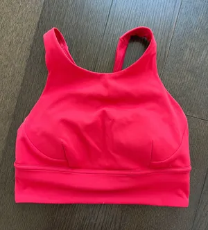 Lululemon red wunder train longline bra thumbnail 3