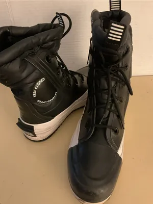 Converse women black puffy platform Chuck Taylor high top sneakers US 5.5 thumbnail 3
