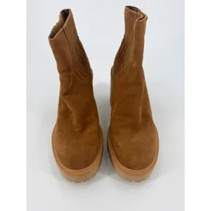 Dolce Vita Caster H2O Boots Womens 9 Brown Suede Waterproof Lug Sole Boho thumbnail 3