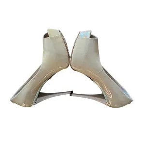Jorge Bischoff Nude Patent Leather Peep‎ Toe Platform Stiletto Pumps Size 35 thumbnail 4