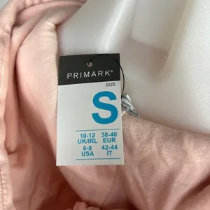 NEW Primark Light Pink Los Angeles Pullover Hoodie Crop Fleece Sweatshirt Size S thumbnail 5
