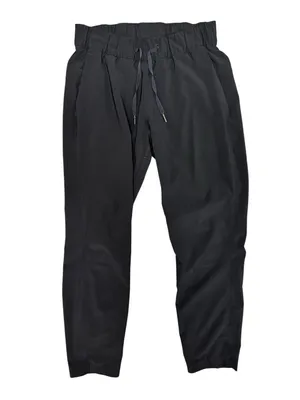 Lululemon On The Fly Pants Drawstring Waist Pull On *Woven 28" Black 6 thumbnail 4