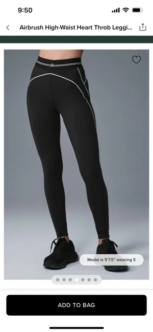 Alo Yoga Heart Throb Set Airbrush Bra & Leggings S thumbnail 2