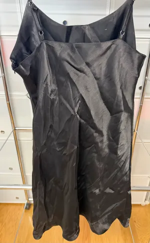 Forever 21 Black Satin Mini Slip Dress thumbnail 7