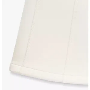 Zara NWT white thick structured cinched waist flare hem mini dress thumbnail 10