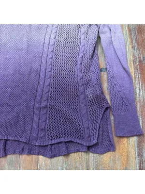 American Eagle Outfitters Purple Ombre Crew Neck Sweater Small thumbnail 4