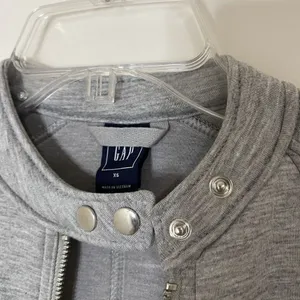 GAP Moto gray scuba full zip jacket size XS thumbnail 2