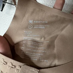 Honeylove Crossover mesh Bra in tan beige XL 38D/DD(E) thumbnail 5