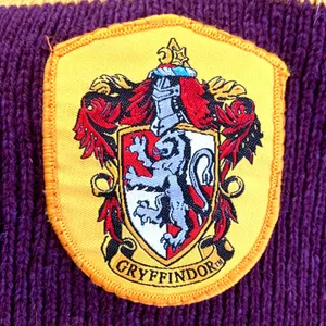 Harry Potter Gryffindor Scarf Costume Halloween Purple Yellow Stripe Lambs Wool thumbnail 2