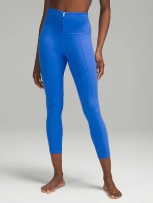 Lululemon blue zip up leggings  thumbnail 1