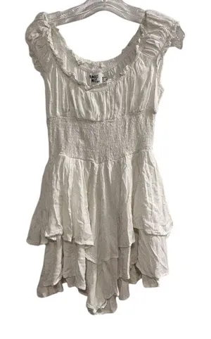 Princess Polly Women's‎ White Ruffle Romper Dress Size 6 Spring Short thumbnail 1