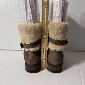 UGG SN 1006039 brown suede sheepskin-lined winter boots women size 8 thumbnail 6