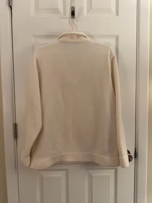 Disney Vintage Winnie the Pooh Cream Quarter Zip Fleece Pullover Medium thumbnail 2