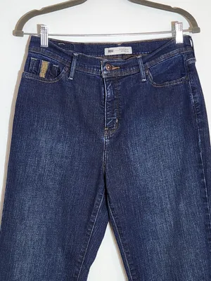 Levi's Womens 512 Perfectly Slimming Dark Wash Straight Leg Jeans Size 12 thumbnail 2