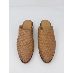 Nisolo Ama Womens Sandals Brown Leather Woven Mule Slip On Slide Boho US 7.5 thumbnail 2