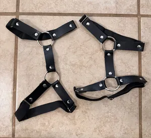 Dolls Kill Black O-Ring Body Harness Set of 2 thumbnail 1