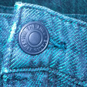 We The Free Wide Leg Cropped Jeans Raw‎ Hem Teal Green High Rise 28 thumbnail 9