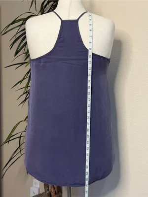 Bar III Blueish-Purple Beaded Spaghetti-Strap Cami thumbnail 4
