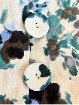 Tuckernuck Blue‎ Blooms Linen Maxi Dress Size XS Floral Coastal Vacation thumbnail 4