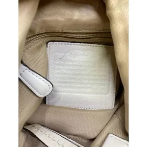 coach medium w adjustable strap white leather cros thumbnail 9