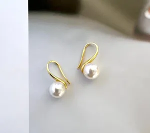 Elegant White Pearl Dangle Drop Earrings for Women,Pearl Earrings thumbnail 2