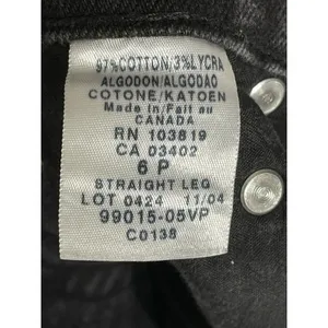 Harley-Davidson Straight Leg Jeans Womens 6P Black Denim Bar & Shield Logo thumbnail 7